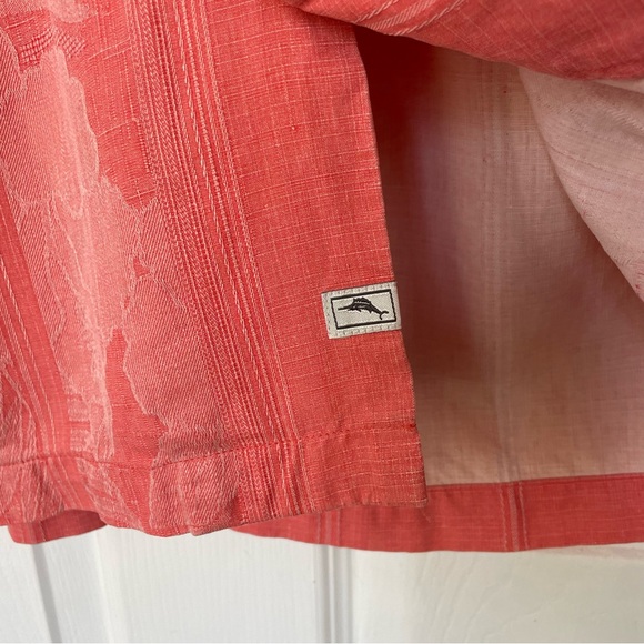 TOMMY BAHAMA Kamari Border Silk Camp Shirt In Men’s Medium - Picture 5 of 6